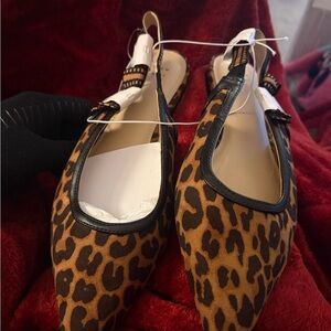 a new day Leopard Pattern Slingback Flats